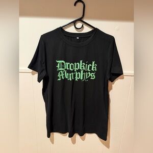 Dropkick Murphys Black Graphic Tee with Green Logo